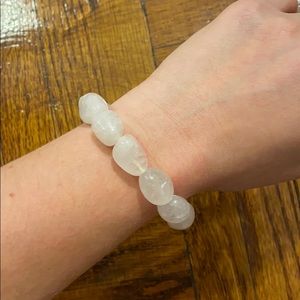Natural Rose Quartz Bracelet- Expands to Fit